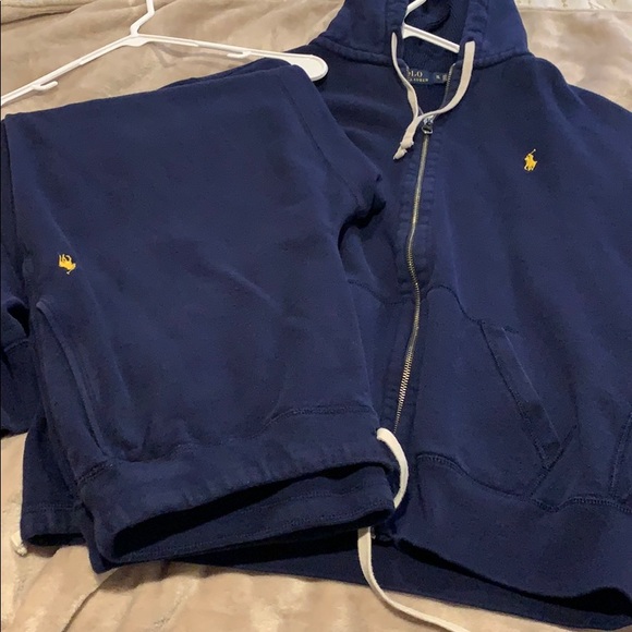 blue polo jogging suit